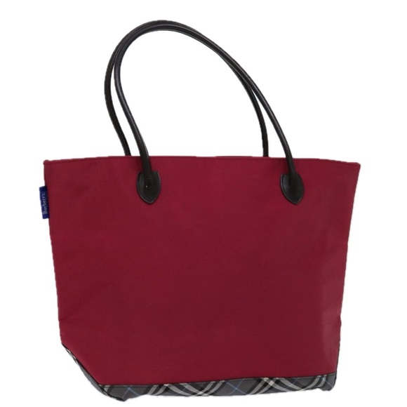 BURBERRYSs Blue Label Tote Bag Nylon Red Auth 69693 - Picture 1 of 16